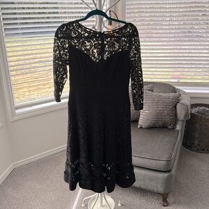 Black lace sweetheart dress